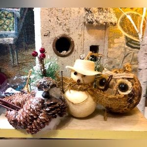 SALE - 3 Country Christmas Ornaments SO Cute